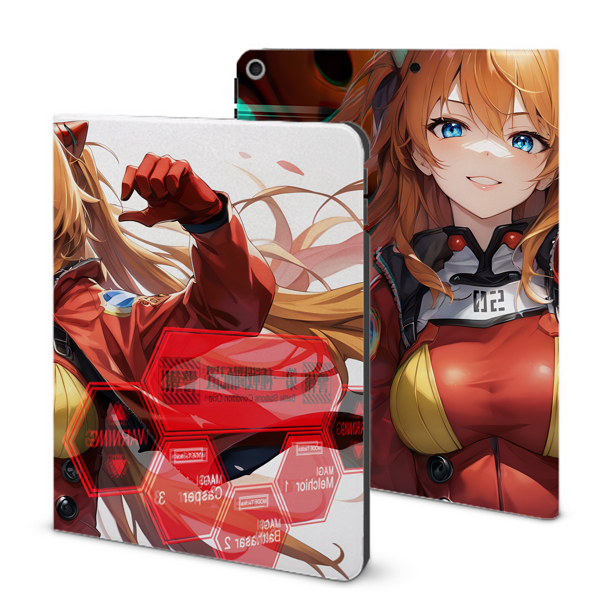 （画像用） EVA 新世紀エヴァンゲリオン IPad ケース ブック型 PUレザー TPU 耐衝撃 軽量 薄型 ペン収納なし 全面保護 IPad 各モデル対応